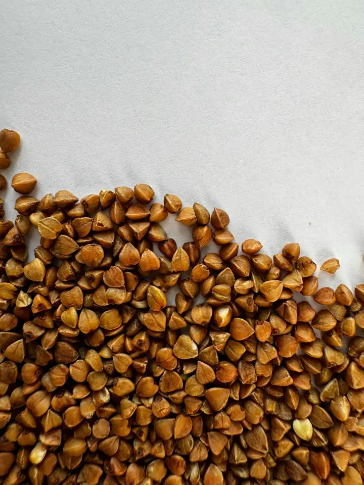 Psyllium husk — fine, pearl-coloured flakes on a clean background
